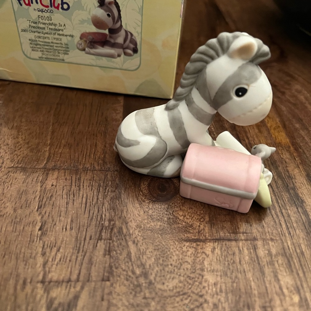 Precious Moments Gray and White Zebra Stuffed Animal
